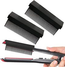 Load image into Gallery viewer, Flat Iron Comb Attachment Clip On,TUMATICLY Comb Attachment for Flat Iron,nimble Comb for Flat Iron,Fit Hair Straightening,ladies Diy, Hairdresser Straightening Comb Attachment.(Black)
